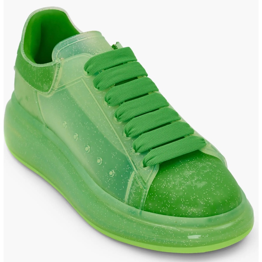 Alexander McQueen Acid Green Women’s Glitter Rubber Sneaker